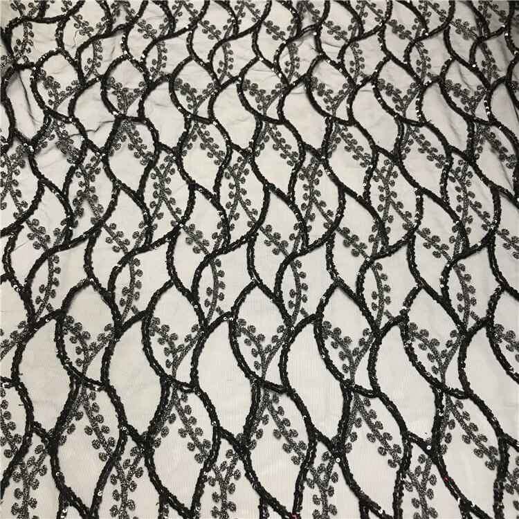 Dress Sequin Evening Embroidered Fabric for Women's Wear Wholesale Sup 4